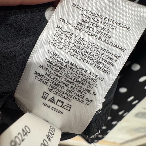 Express black white polka dot tie waist bodysuit ❤️ - Picture 6 of 8